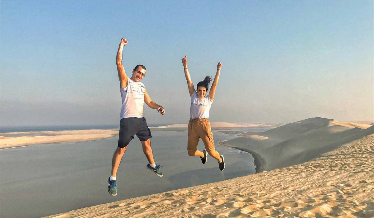 Salto nel deserto del Qatar